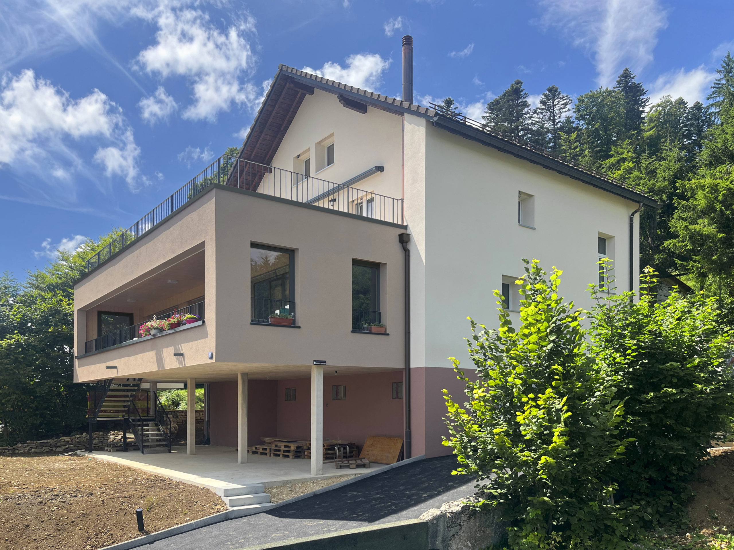 cédric haldimann architecte - extension d'une maison d'habitation